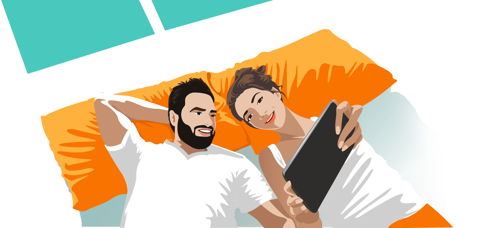 edrlab_mea_readium2 Readium-2 : a couple seeing from above - the woman holding a tablet